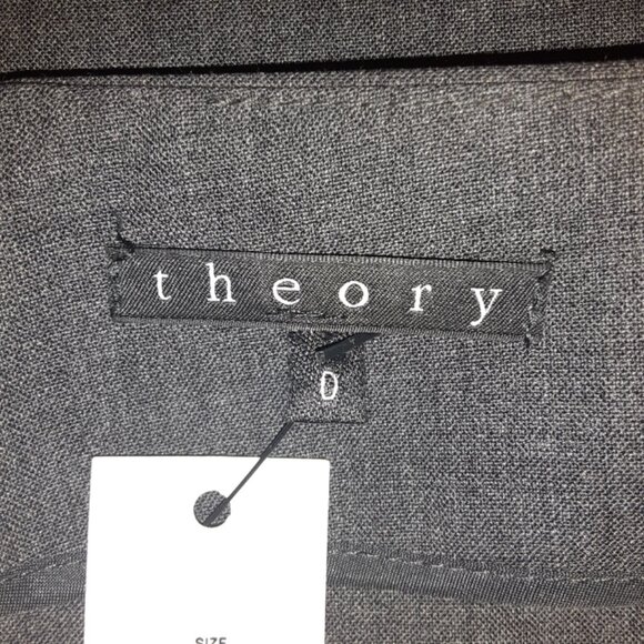 NEW Theory Golda Tailor Pencil Skirt Gray Wool Size 0 - Picture 7 of 9